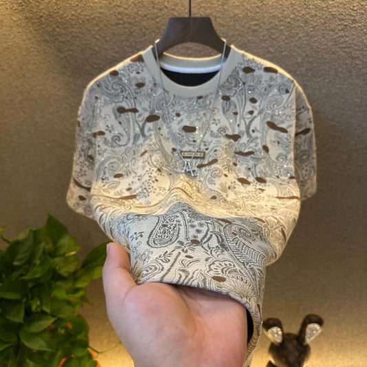 Starry Sky Print Short-Sleeve