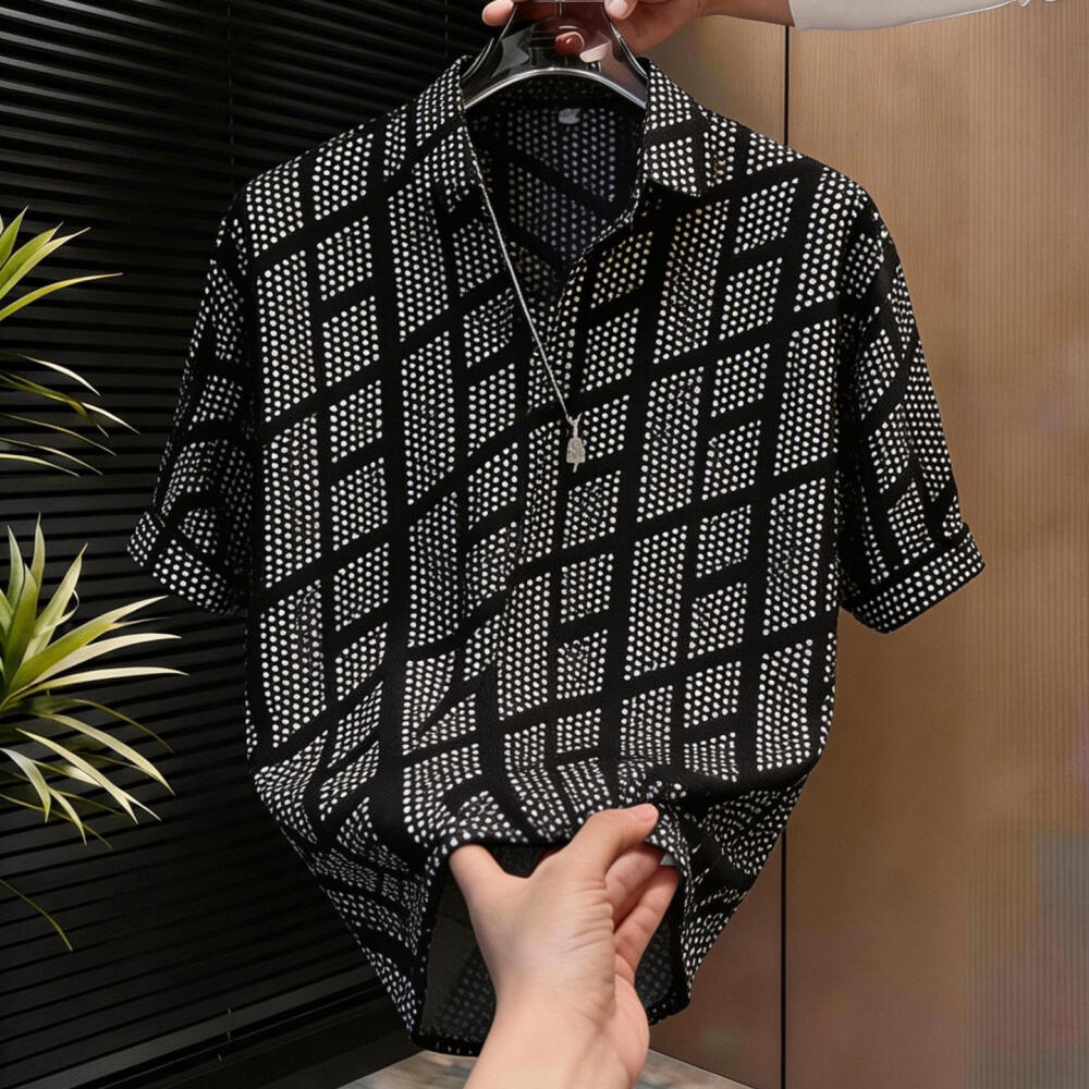Rhinestone Geometric Pattern Shirt