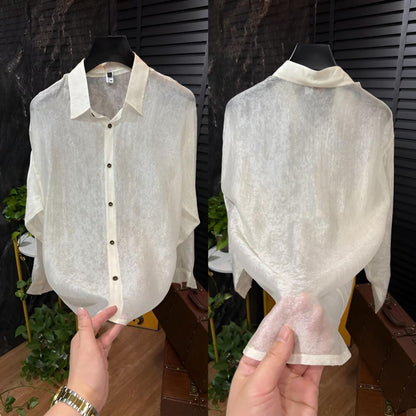 Sheer Shadow Pattern Shirt