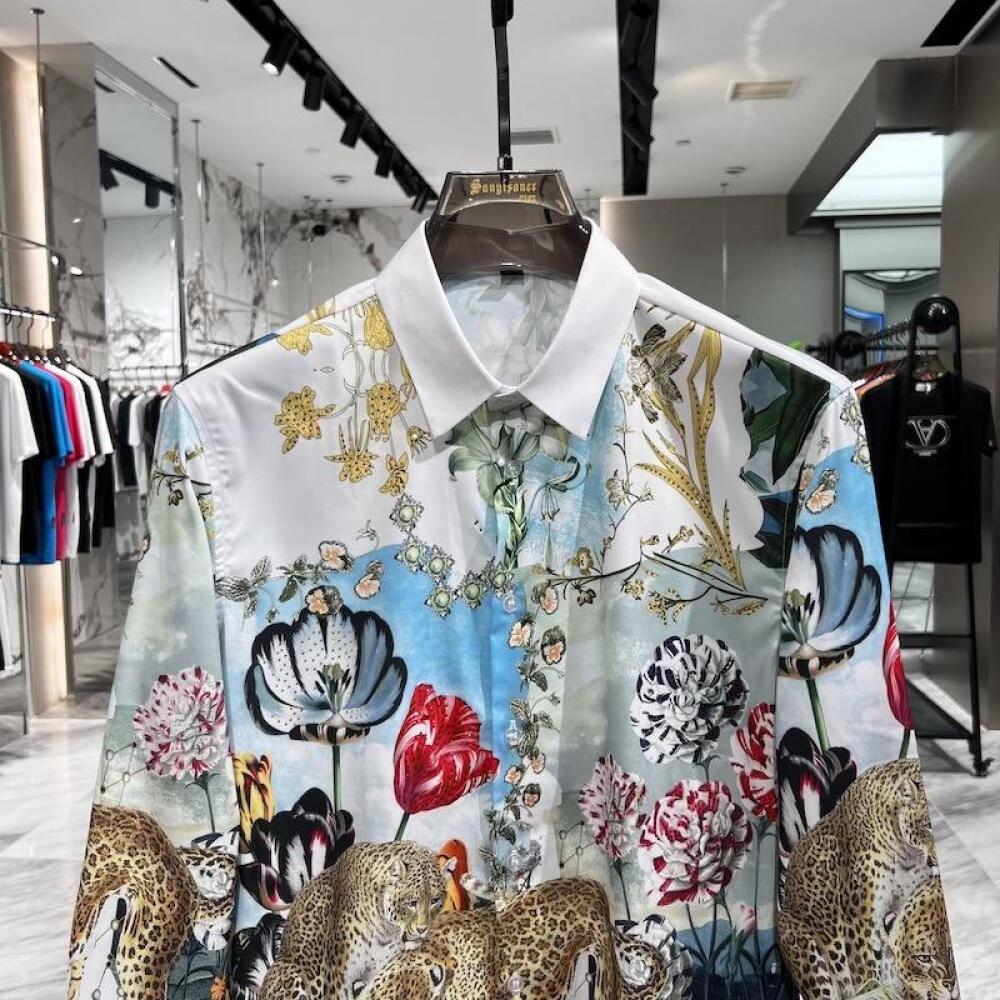 Jungle Leopard Group Print Shirt