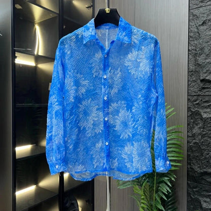 Floral Pattern Lightweight Shirt
