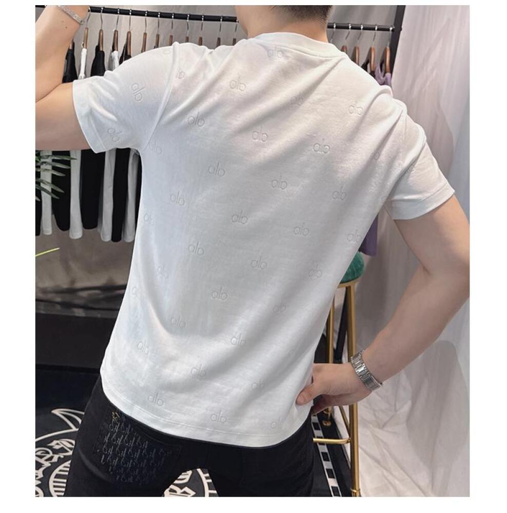 Solid Color Embossed T-Shirt