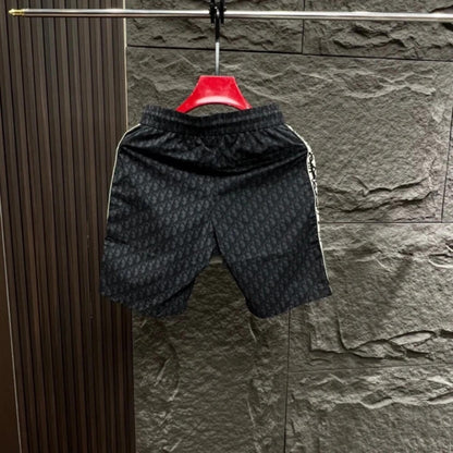 Black and White Color Block Luxury Casual Shorts
