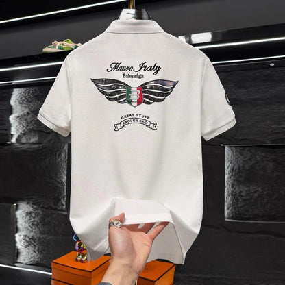 Wings Print Polo Shirt