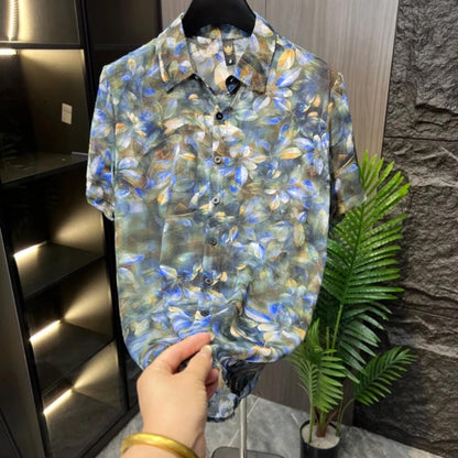 Lightweight Leaf Print Shirt