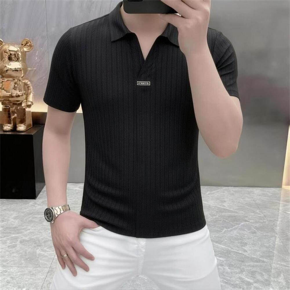 Vertical Striped Breathable T-shirt