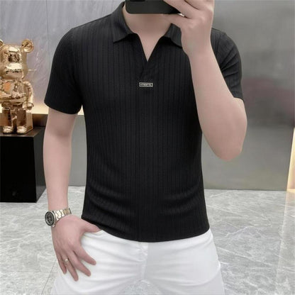 Vertical Striped Breathable T-shirt