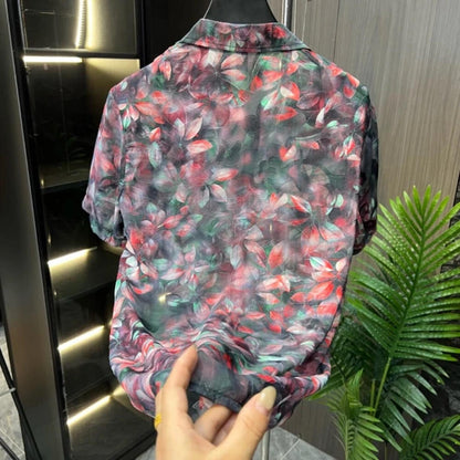 Lightweight Leaf Print Shirt