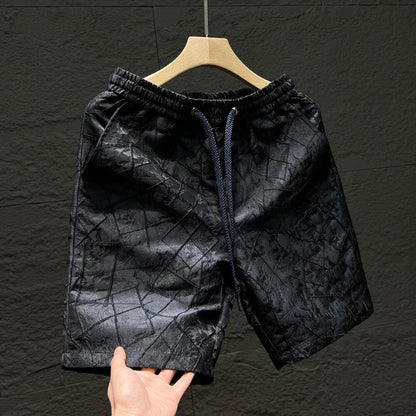 Vintage Subtle Pattern Embroidered Shorts