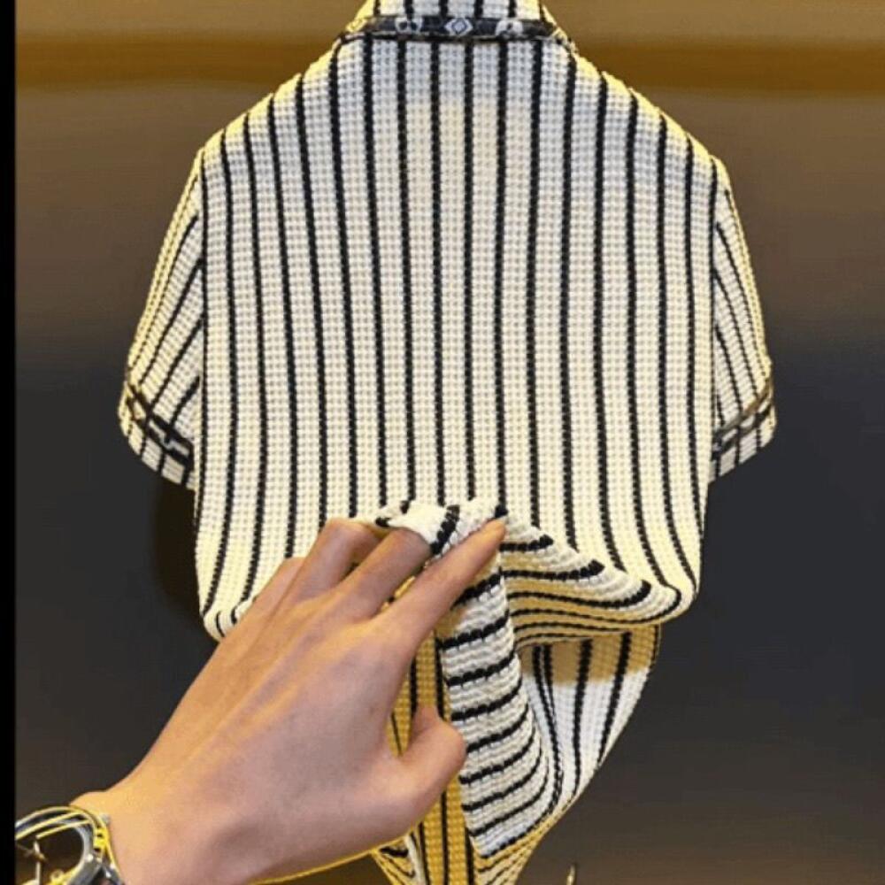 Vertical Stripe Polo Shirt