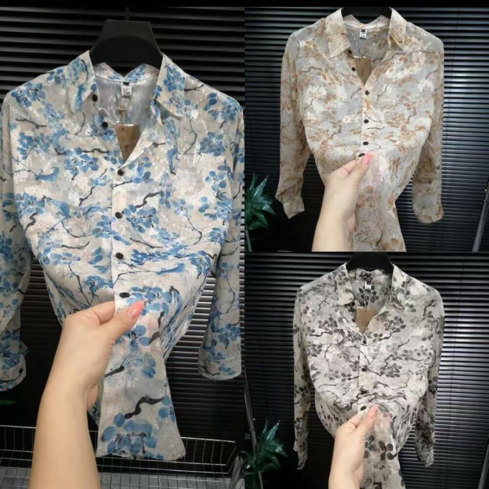 Branch Floral Sheer Shirt
