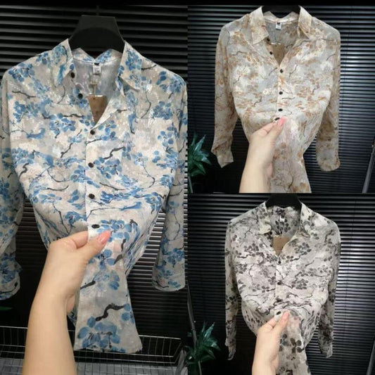Branch Floral Sheer Shirt