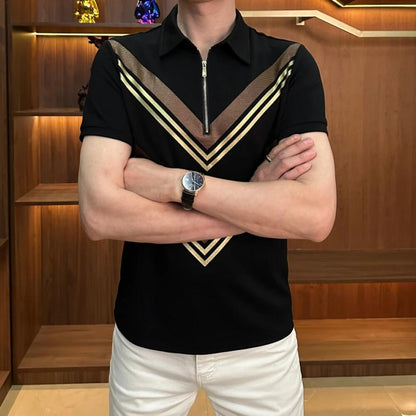 V-shaped Line Business Polo Shirt
