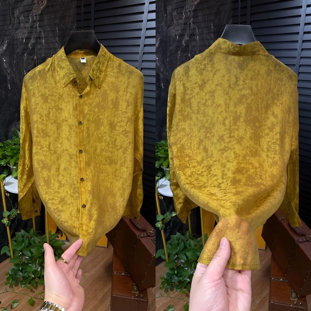 Sheer Shadow Pattern Shirt