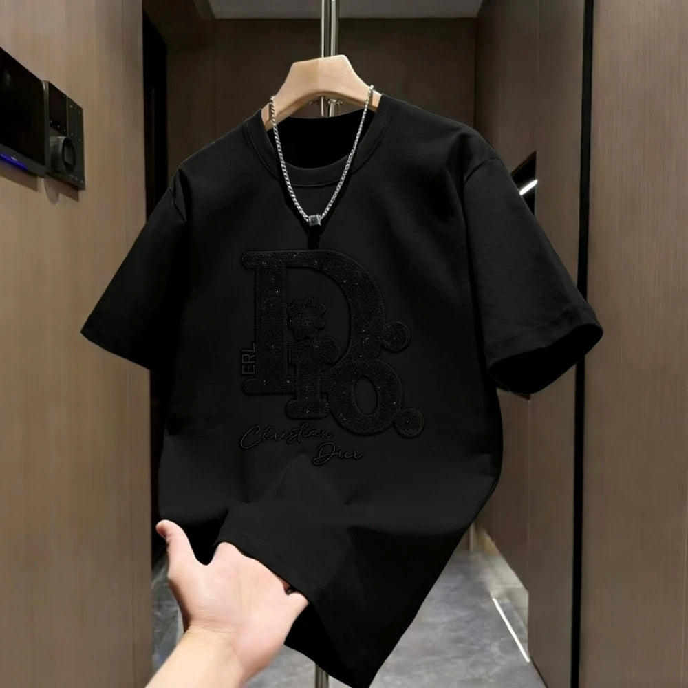 Luxury Embroidered Short Sleeve Top