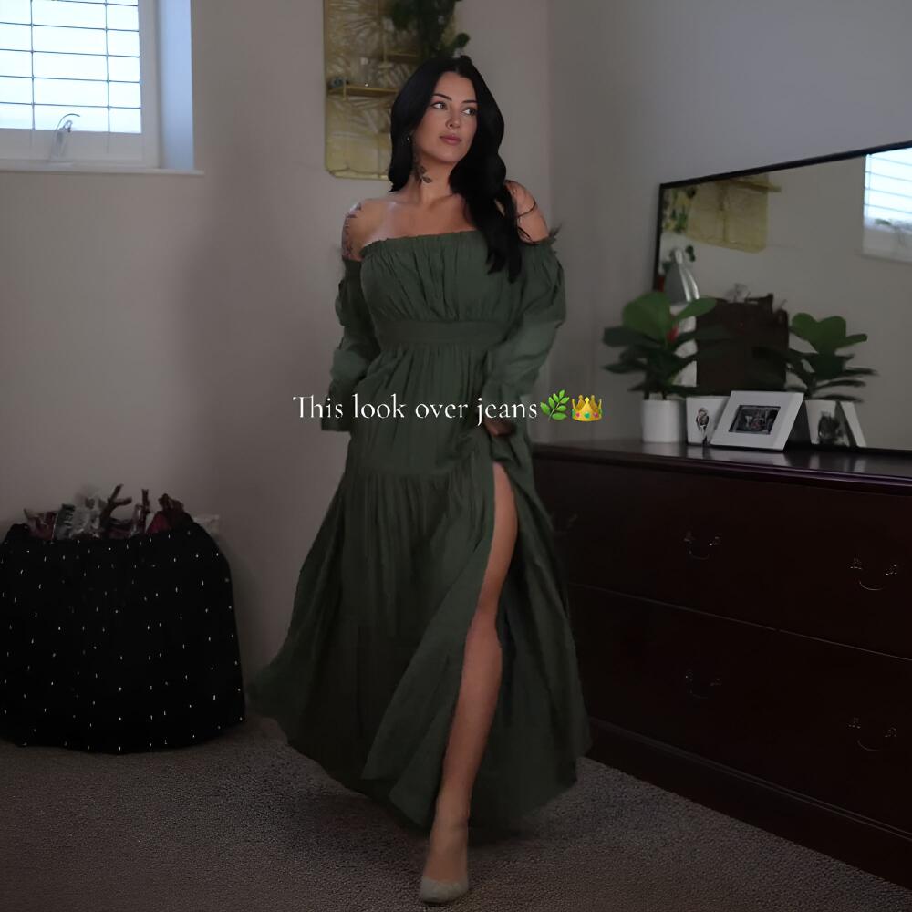 Bohemian Flowy Off-Shoulder Long Sleeve Blouse
