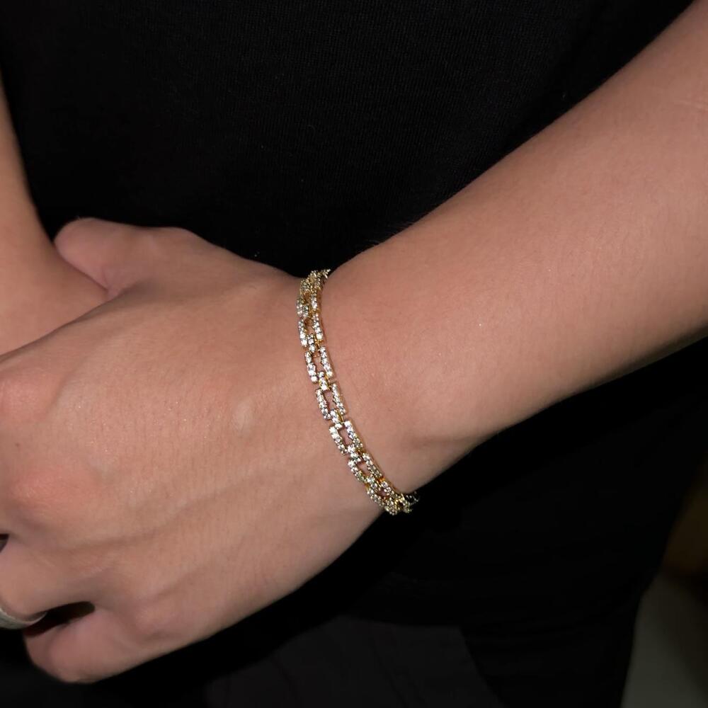 High-end Full Paved Zircon Alloy Bracelet
