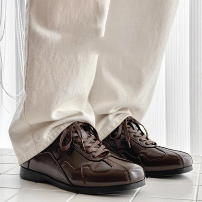 Retro brown casual leather shoes