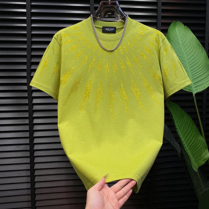 Lightning Rhinestone Short Sleeve T-shirt