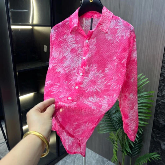 Floral Pattern Lightweight Shirt