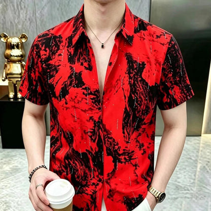 Red Smoke Rhinestone Shirt