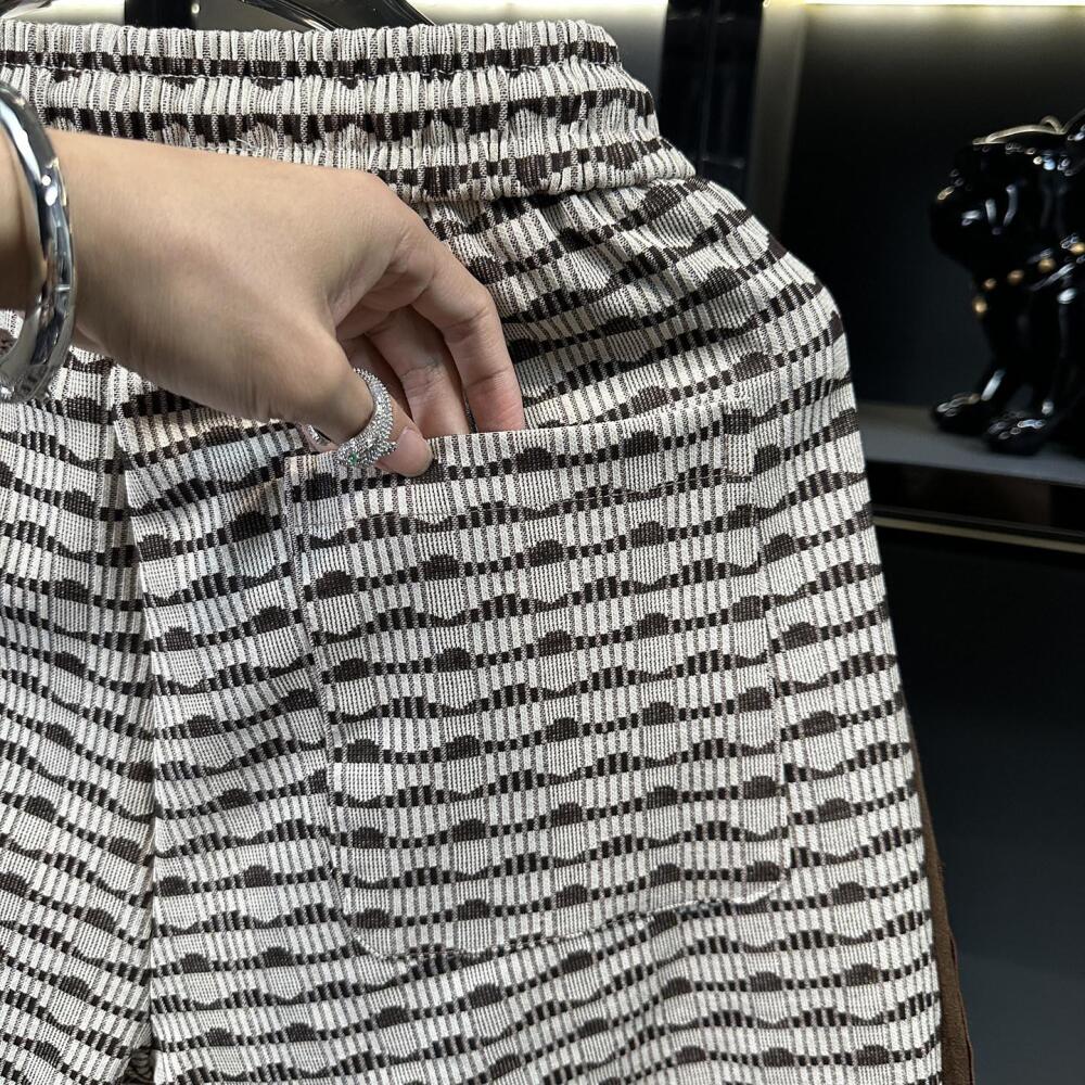 Wave & Side Stripe Casual Pants
