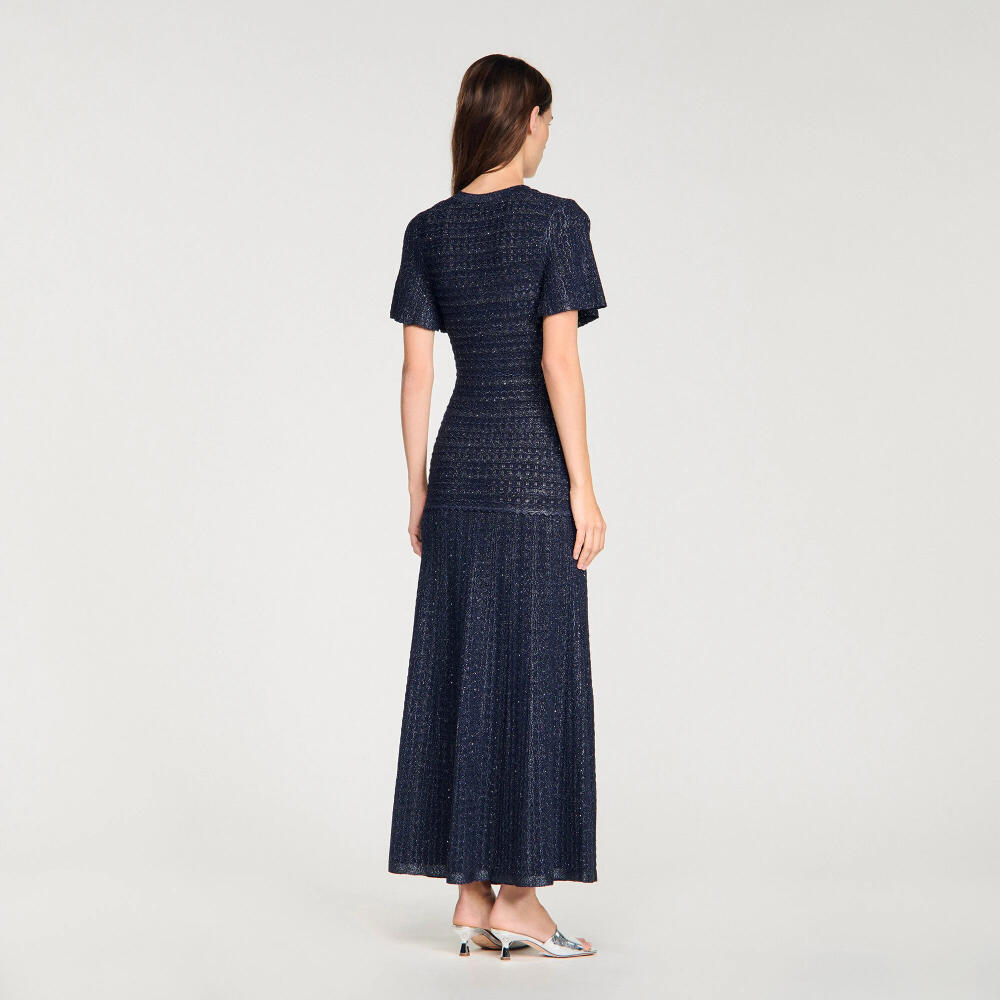 Rhinestone knit maxi dress
