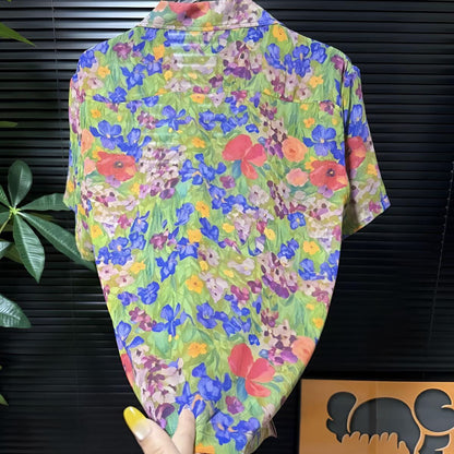 Floral Cuban Collar Shirt