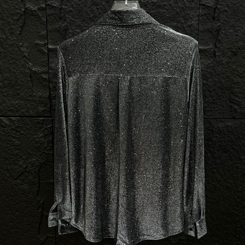 High-end starry sky short-sleeved shirt
