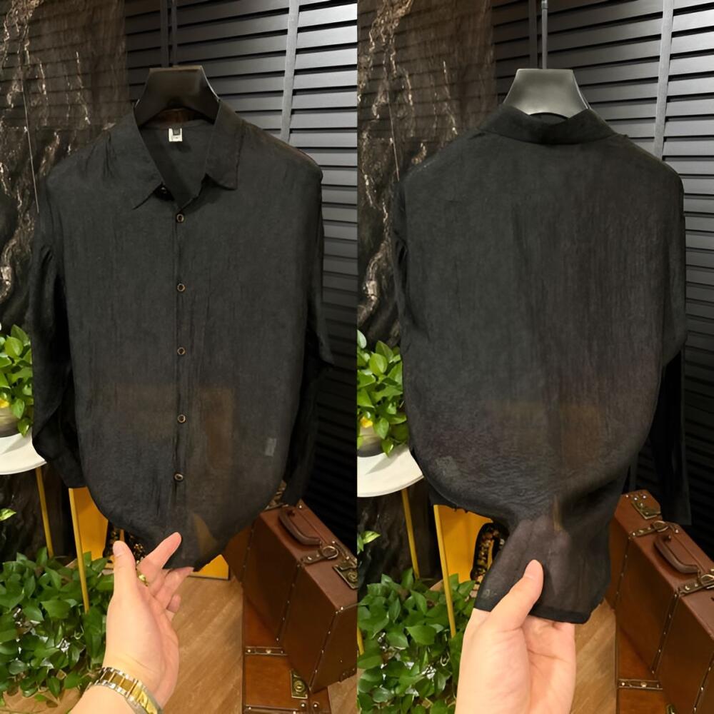 Sheer Shadow Pattern Shirt