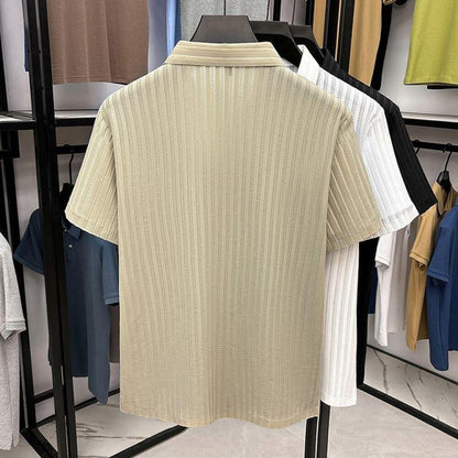 Vertical Striped Breathable T-shirt