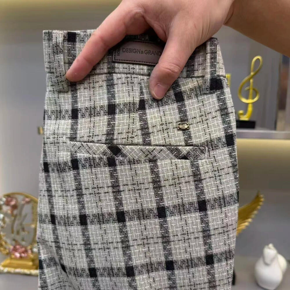 Plaid Business Casual Pants