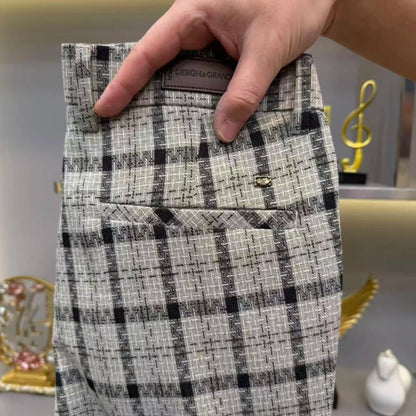 Plaid Business Casual Pants