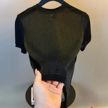 Solid Color Ice Silk Breathable T-Shirt(Buy 3 Free Shipping)