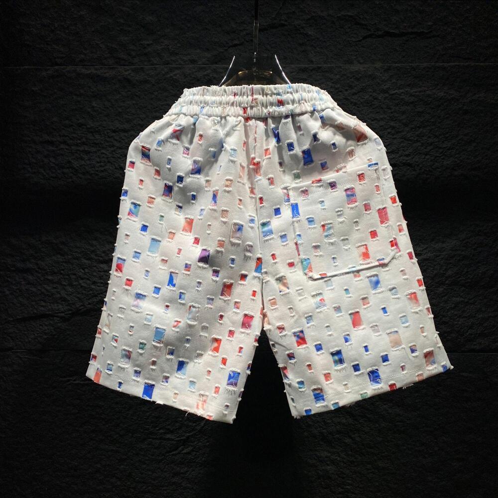 Colorful Square Print Shorts
