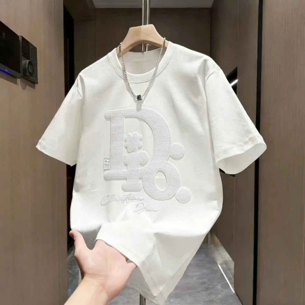 Luxury Embroidered Short Sleeve Top