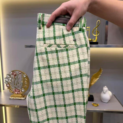 Plaid Business Casual Pants
