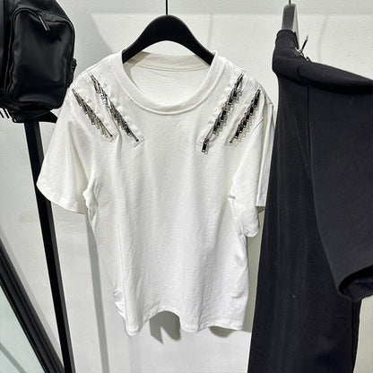 Shoulder Zipper Shirt