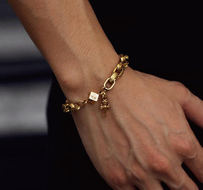Dice & Cross Bracelet