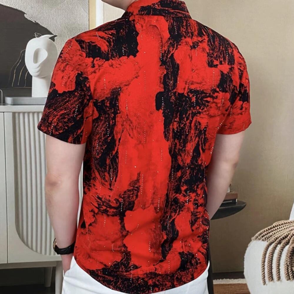 Red Smoke Rhinestone Shirt