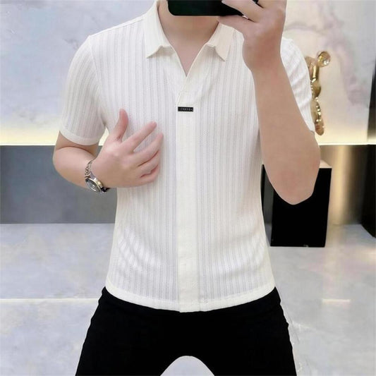 Vertical Striped Breathable T-shirt