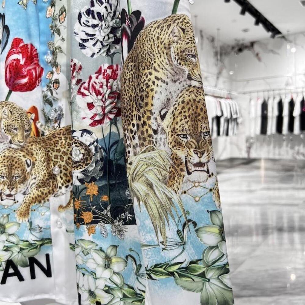 Jungle Leopard Group Print Shirt