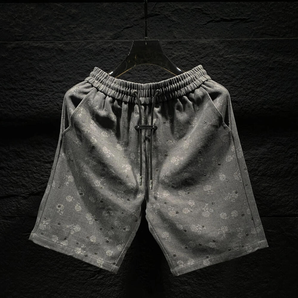 Vintage Ripped Floral Pattern Five-Point Shorts