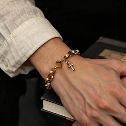 Dice & Cross Bracelet