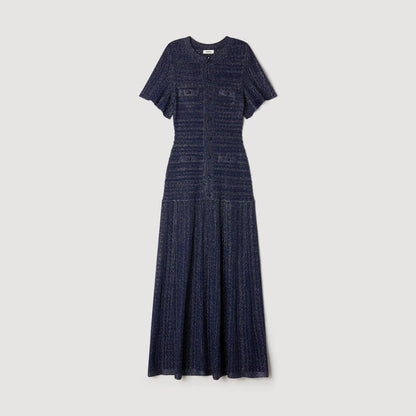 Rhinestone knit maxi dress