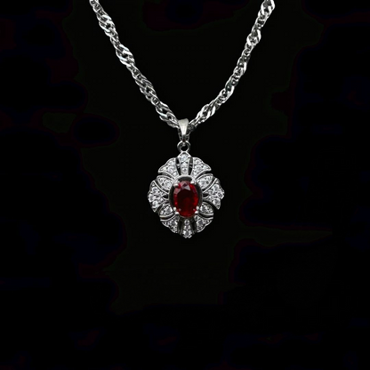 Retro Crimson Necklace