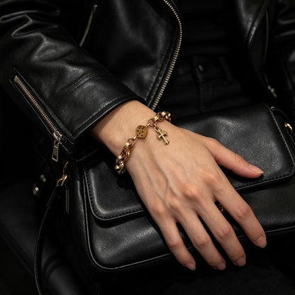 Dice & Cross Bracelet