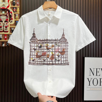 Castle Birdcage Print Shirt