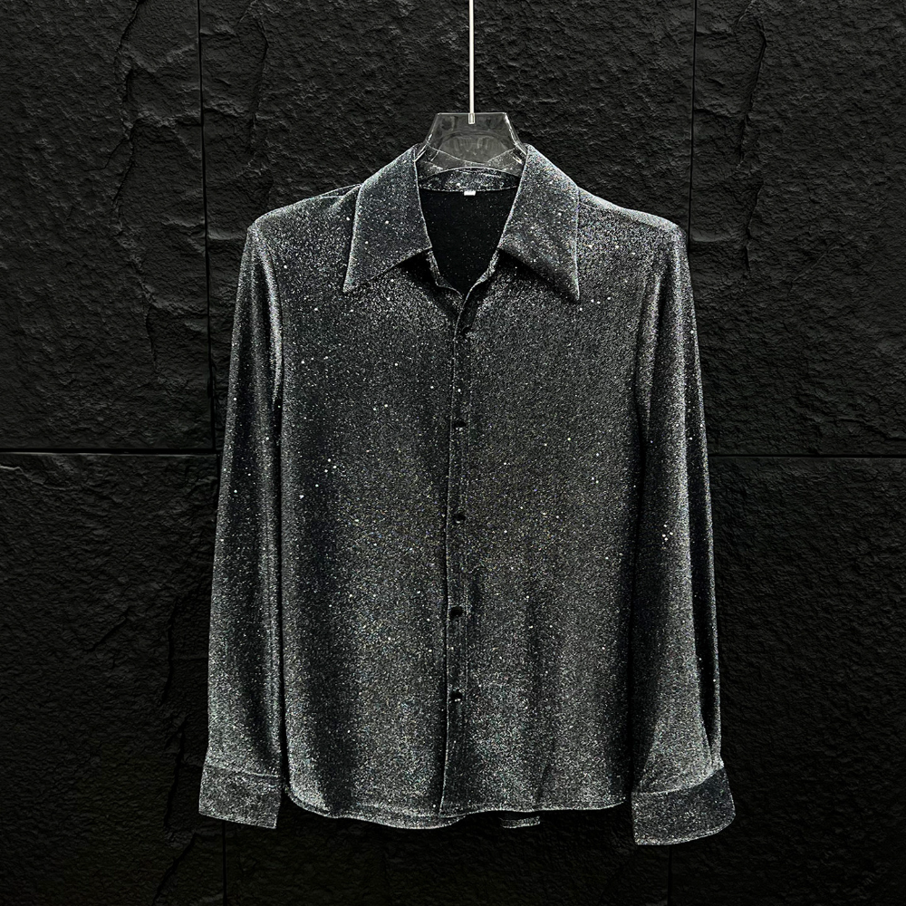 High-end starry sky short-sleeved shirt
