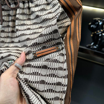 Wave & Side Stripe Casual Pants